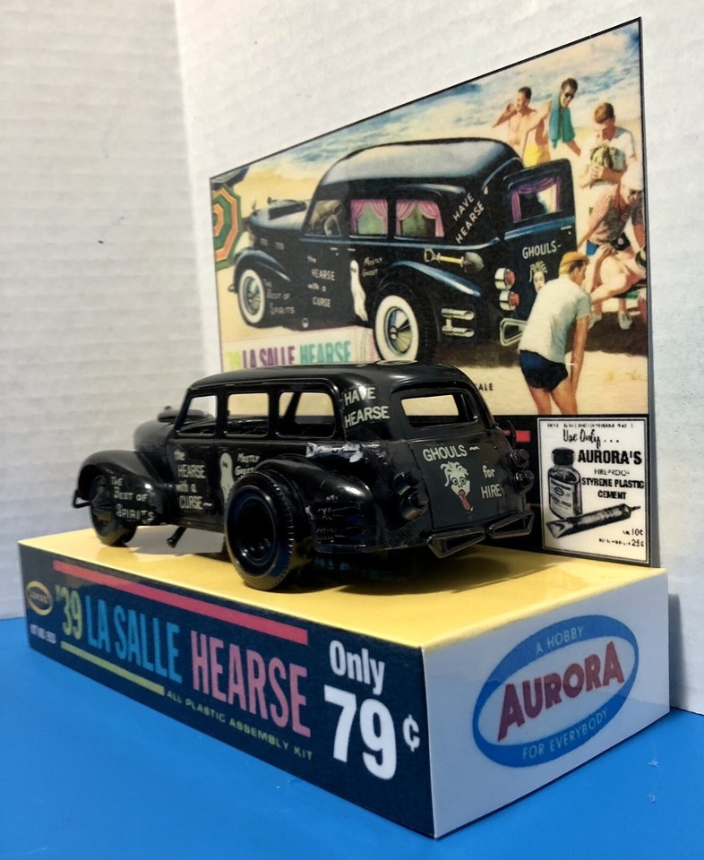 AURORA LA SALLE HEARSE MODEL KIT STORE DISPLAY BASE ONLY 132 eBay