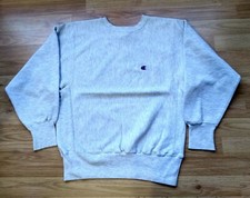 Vintage Champion Reverse Weave Sweatshirt Gray Blank Pullover Crewneck M