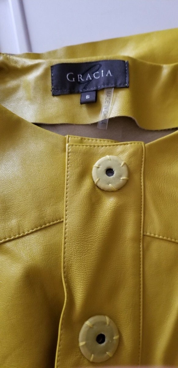 Gracia Leather like Sleeve Dress | eBay