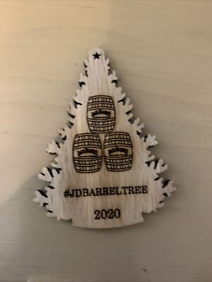 Jack Daniel's 2020 Christmas Ornament Tree Barrels Wood E1324