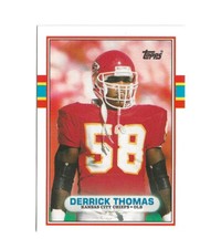 1989 Topps Traded Derrick Thomas #90T RC Kansas City Chiefs