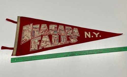 Vintage Niagarafälle N.Y. New York Souvenir Filz Wimpel Flagge - 28 Zoll - Bild 3 von 5