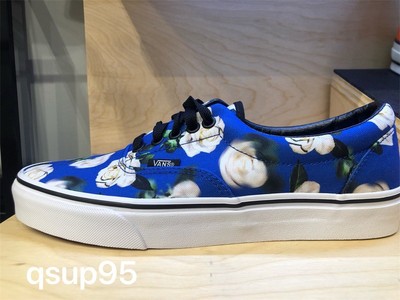 blue vans with roses