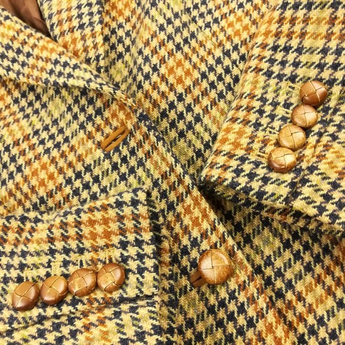 J Crew Blazer Jacket Tweed Lambswool Houndstooth Leather Elbow Patches Womens 10 - Picture 5 of 13