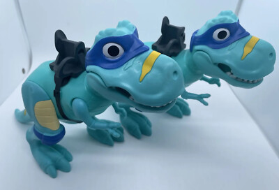 2 TMNT Teenage Mutant Ninja Turtles Heroes T-REX Playmates 2015 Blue 7''