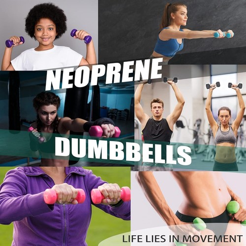 Hexagonal Neoprene Dumbbells - 7 lb Pair for Home Fitness & Yoga Workouts - Picture 9 of 9