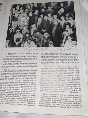 "dance" ballet moïsseiev 1981 program booklet autographed - Picture 5 of 11