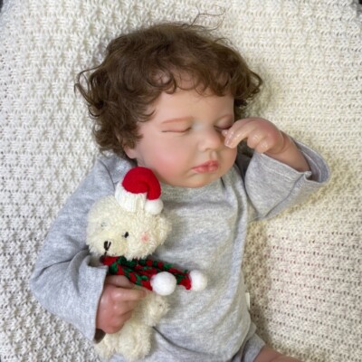 19'' Lifelike Reborn Baby LouLou With Hair Transplant Movable Limbs Doll Handmade