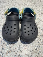 Crocs Classic C 12 All-Terrain Clogs Black/teal Sandals Adjustable