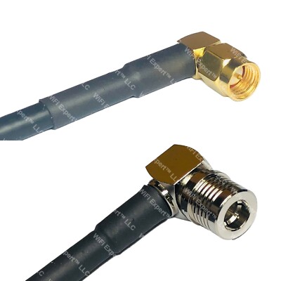 LMR400 RP-TNC MALE to RP-SMA MALE Coaxial RF Cable USA-Ship Lot