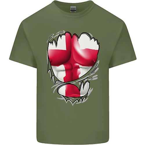 Palestra st Georges Croce Inglese Bandiera Addominali Uomo Cotone T-Shirt - Foto 8 di 19