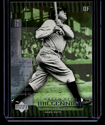 Babe Ruth Millenium Team Insert Upper Deck 2000 Card #UD5 New York Yankees