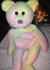 Ty Beanie Babies Groovy The Bear - Tag Protector- 1999 - Retired Plush Toy