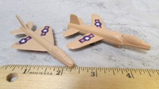 USAF US Air Force plastic toy Jets, set of 2 different, 3 inch long roughly, fun