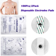100Pcs ECG Adult electrode ECG lead patch disposable ECG electrode pad non-woven