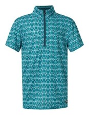 Kerrits Kids Always Cool Ice Fil Short Sleeve Shirt Print - Peacock Iron Bouquet