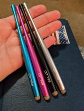 Elzo Capacitive Stylus Pens Premium Metal Slim Combo 4 Pcs Tips for All Touch Sc