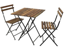 SET GIARDINO BISTROT WOODY tavolo con 2 sedie