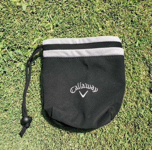 Callaway Golf Valuables Cinch Pouch. For Tees Balls Money Accessories Black Gray