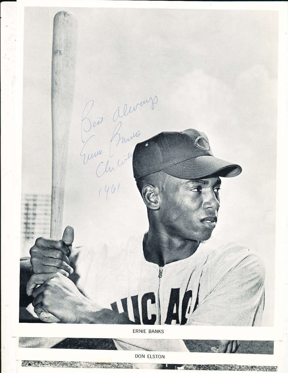 1961 Manny's Chicago Cubs Signed 10 card set Ernie Banks 