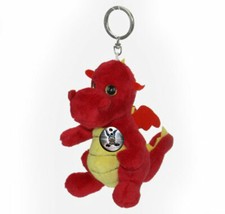 Dragon Keychain Plush Red Stuffed Animal Charm FAFNIR
