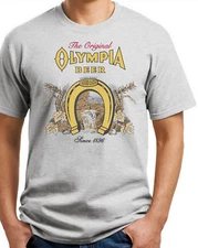 Olympia Beer T-shirt #4 Short and Sleeve logo Heavy Cotton S-3X Free ship USA