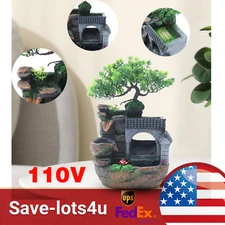 Tabletop Fountain Small Rockery Indoor Desktop Mountain Waterfall Ornament Decor