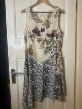 9 H15 StCL @ Anthropologie Silk Asymmetrical Patch Dress Size 10 Holiday Boho