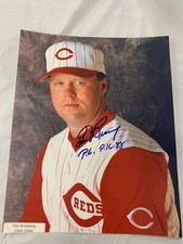 Tom Browning autographed 8 x 10 photo with Perfect Game inscription