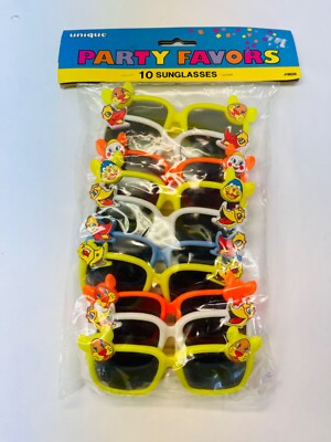 Vintage Unique Party Favors Sunglasses Set 10 New in Package 1980s Kawaii BIN 18