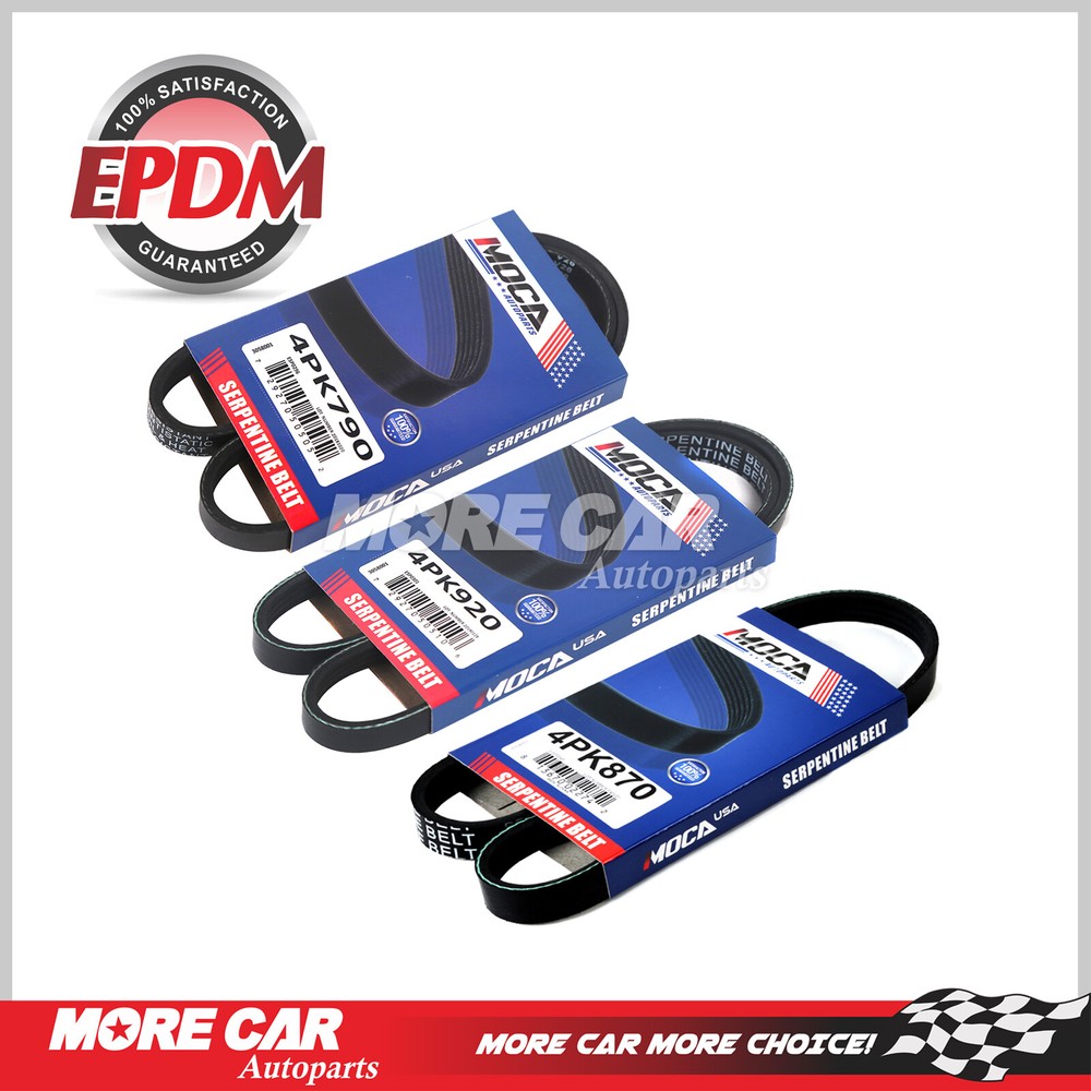EPDM 3 pcs Accessory Drive Belt Set AC PS Alt for 1996-2001 Acura integra 1.8L