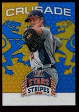 Gray Fenter CRUSADE BLUE GOLD REFRACTOR RC SP 2015 USA BASEBALL STARS & STRIPES