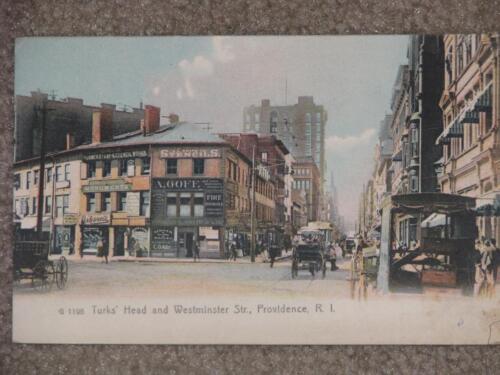 Turks Head & Westminster Str., Providence,, R.I., unused vintage card - Afbeelding 1 van 1