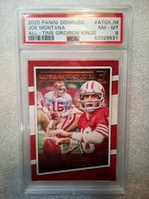 POP 1 2020 Panini Donruss All-Time Gridiron Kings JOE MONTANA ATGKJM PSA 8 NM-MT