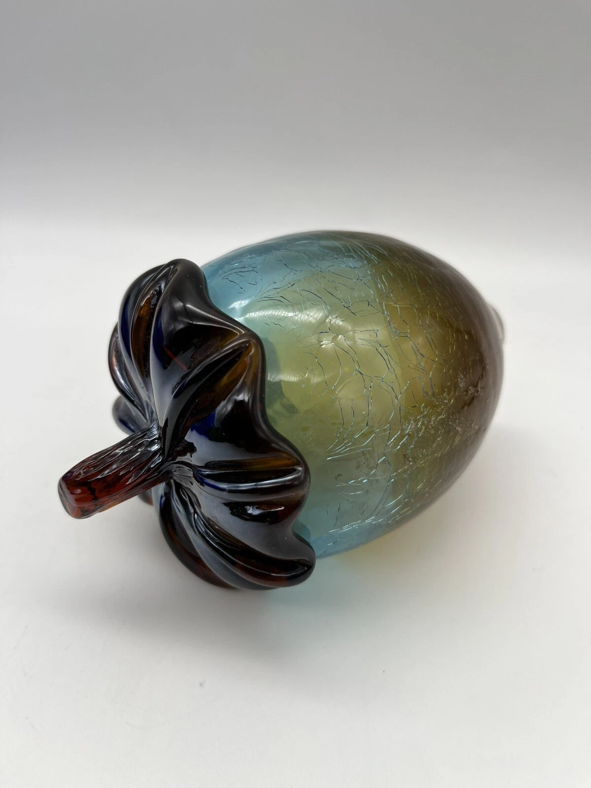 Pier1 Imports Art Glass Collection Acorn Plum Amber Blue