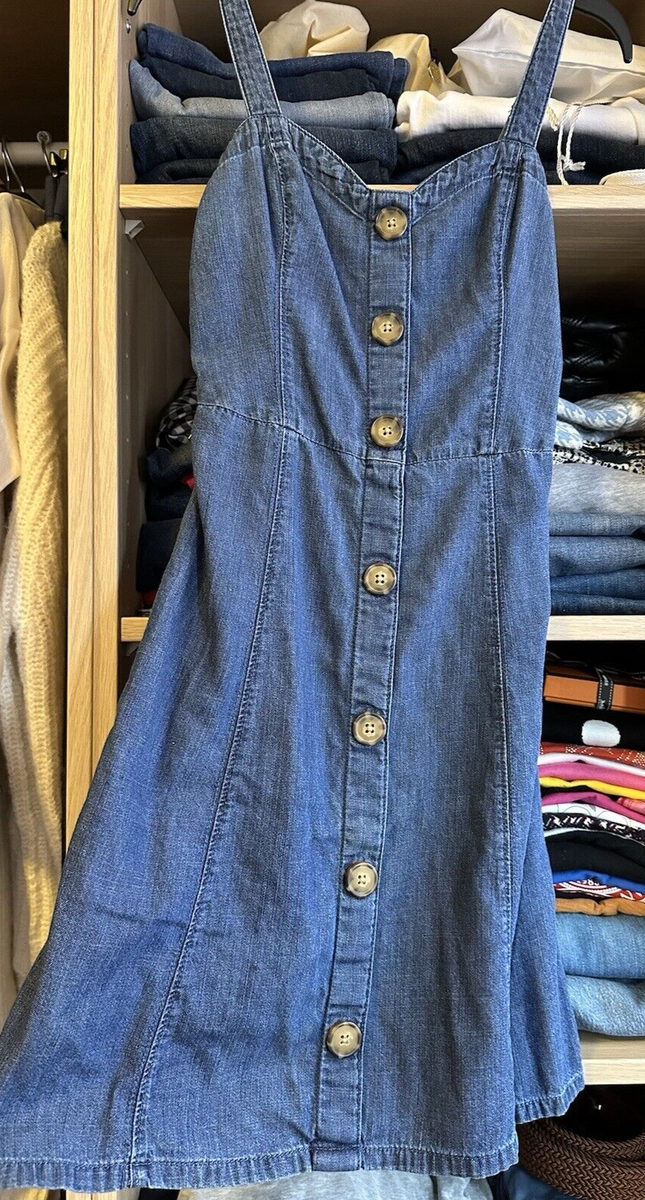 abercrombie and fitch denim dress Women's The A&F Mila Strapless Mini in Dark Wash | Size XXS TALL quality artisanship has been perfected over the 125 years they have under their belt ABERCROMBIE & FITCH DENIM ZIP