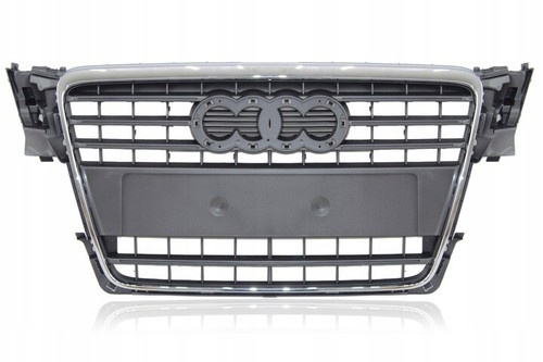 Front Grill Grey With Chrome Frame Audi A4 B8 2008-2012 Brand New High Quality - Picture 3 of 3