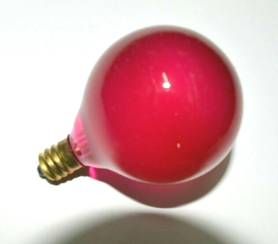 25-PK Replacement Bulbs G40 E12 PATIO LIGHTS 5W PINK Frost Party Globes NEW - Image 2 of 3