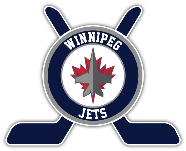 Winnipeg Jets Sticks Logo NHL Sport Car Bumper Sticker Decal "SIZES