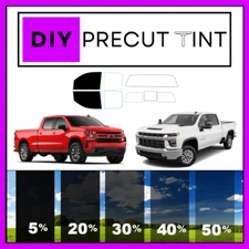 DIY PreCut Nano Carbon Window Tint Fits ANY Chevy Silverado FRONT TWO DOORS