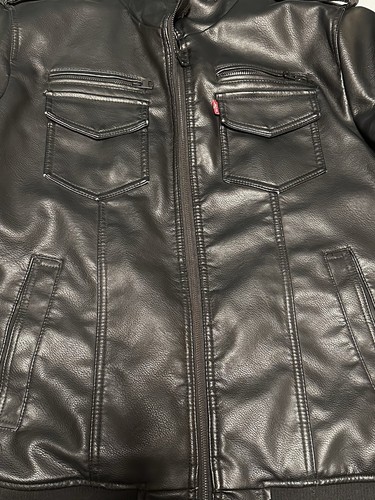 Levi Strauss & Co. Men’s Sherpa Lined Faux Leather Aviator Bomber Jacket XL - Picture 2 of 7