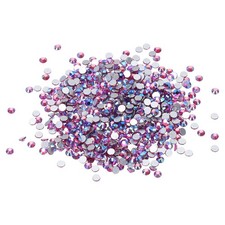 SS4/1440Pcs Glass Diamante Rhinestone, Man Made Gems, AB Purple Red