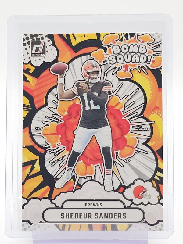 SHEDEUR SANDERS 2025 DONRUSS FOOTBALL ROOKIE BOMB SQUAD #BS-SSS BROWNS Q7262