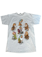 Disney World vintage one size sleep shirt seven dwarfs Snow White T Shirt Adult