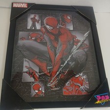 Spider-Man Framed 3D Glass Picture 15x13   Marvel Wall Art Superhero Decor