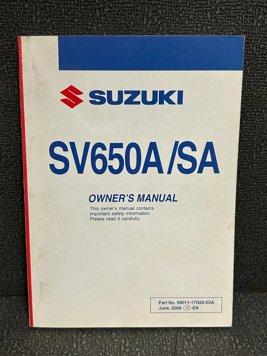 Preços baixos em Reparo de Motocicleta SV650 Manuais e FOLHETOS | eBay