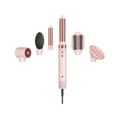 Tideway Prowaver 6-in-1 Ionic Hot Air Styler Wrap, Hair Care Curler Dryer - Pink