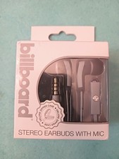 Billboard Wired Ear Buds Black/Gray Model BB584, New
