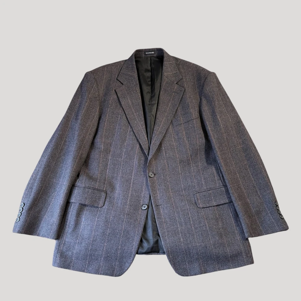 Stafford Sport Coat Mens 44R Wool Cashmere Two Button No Vent Casual Jacket - Image 2 of 4