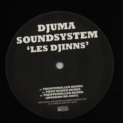 Djuma Soundsystem Les Djinns Vinyl Single 12inch Critical Mass